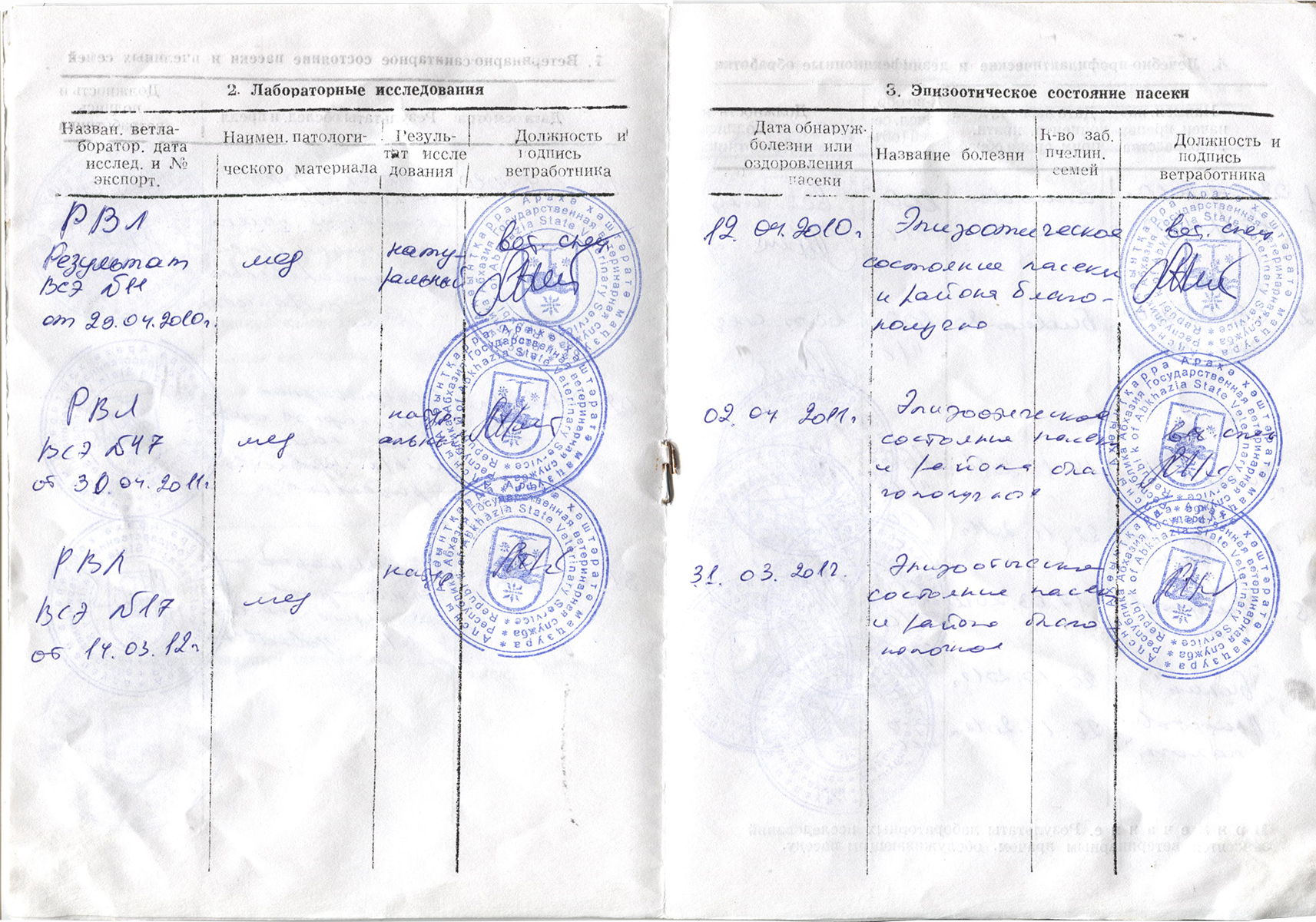 подтверждающий качество паспорт пасеки
